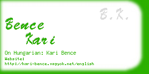 bence kari business card